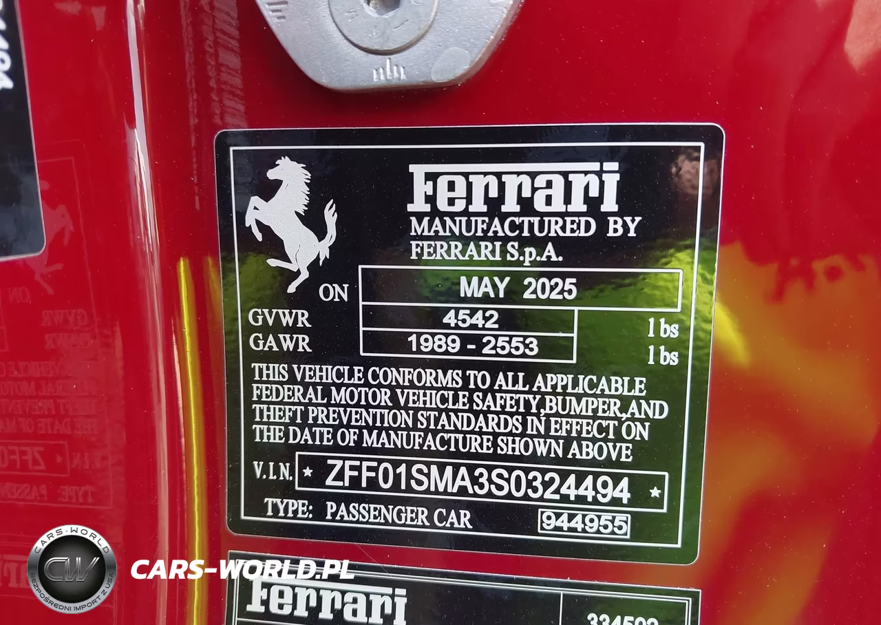 2025 Ferrari 296 Gts VIN:ZFF01SMA3S0324494 - 9
