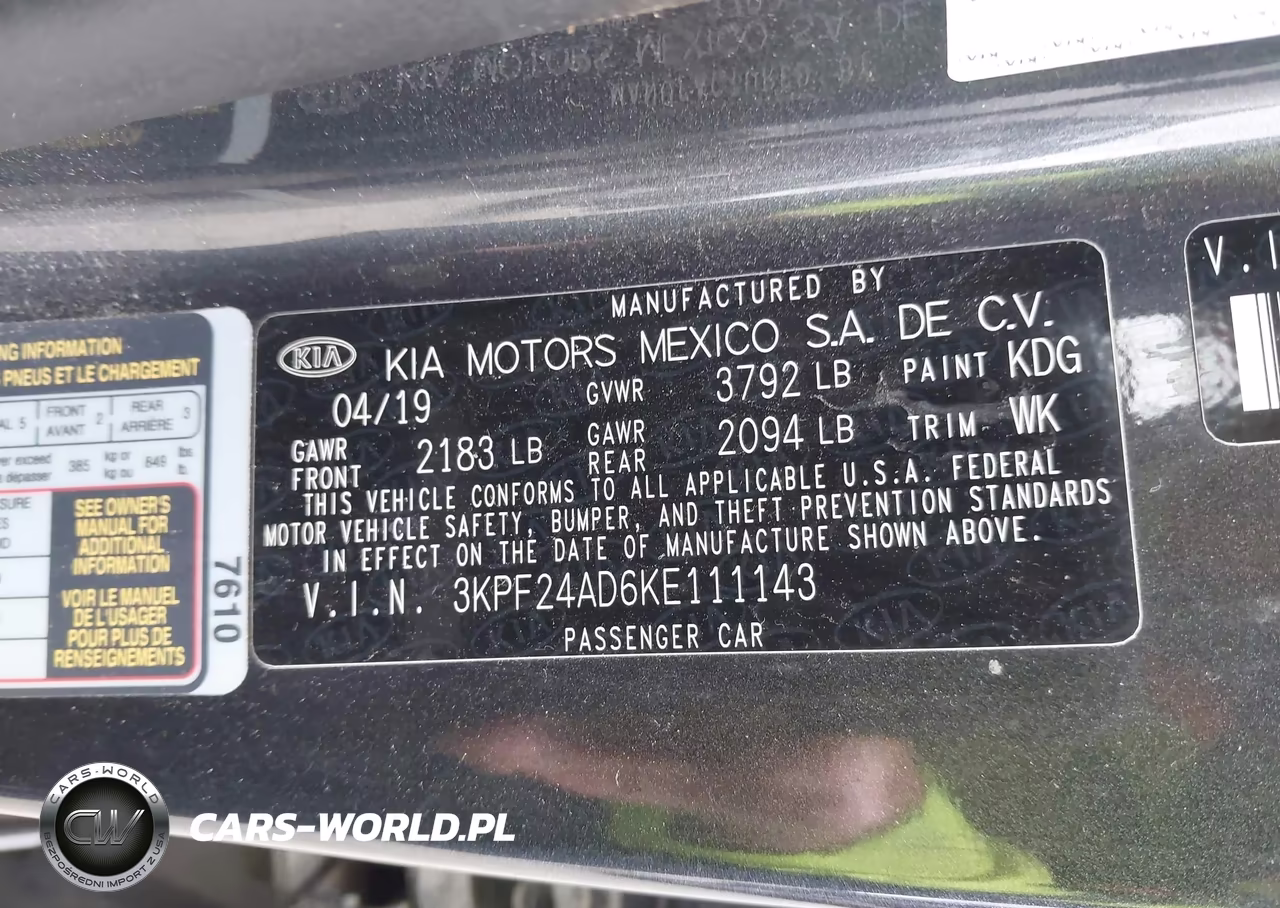 2019 Kia Forte Lxs VIN:3KPF24AD6KE111143 - 9