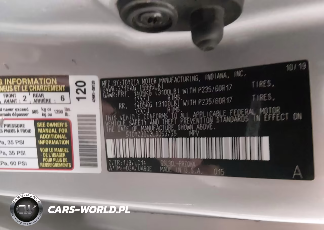 2020 Toyota Sienna Xle VIN:5TDYZ3DC2LS053735 - 9