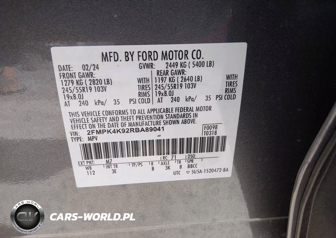 2024 Ford Edge Titanium VIN:2FMPK4K92RBA89041 - 9