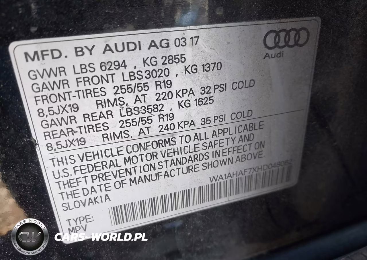 2017 Audi Q7 2.0T Premium VIN:WA1AHAF7XHD048062 - 9