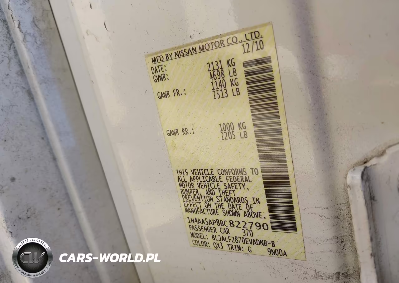 2011 Nissan Maxima 3.5 Sv VIN:1N4AA5AP8BC822790 - 9