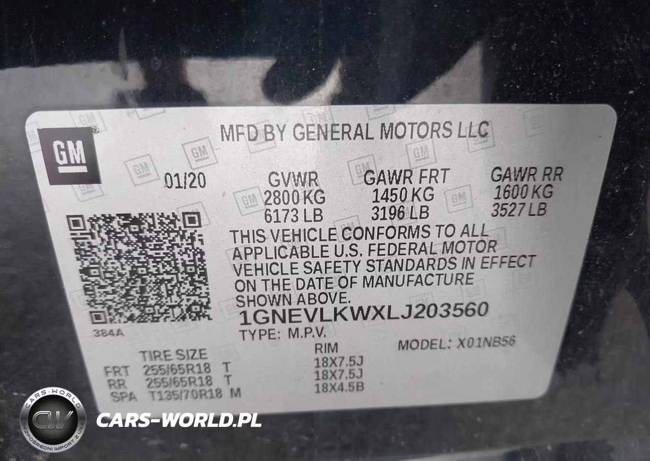 2020 Chevrolet Traverse Awd 1Fl VIN:1GNEVLKWXLJ203560 - 9