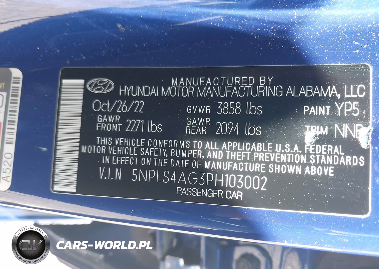 2023 Hyundai Elantra Sel VIN:5NPLS4AG3PH103002 - 9