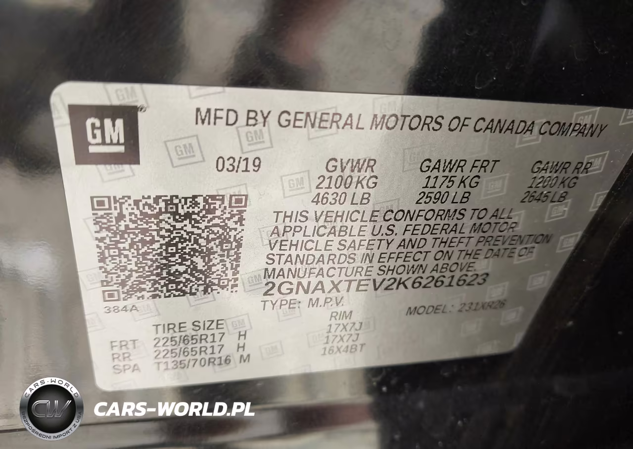 2019 Chevrolet Equinox Lt VIN:2GNAXTEV2K6261623 - 9
