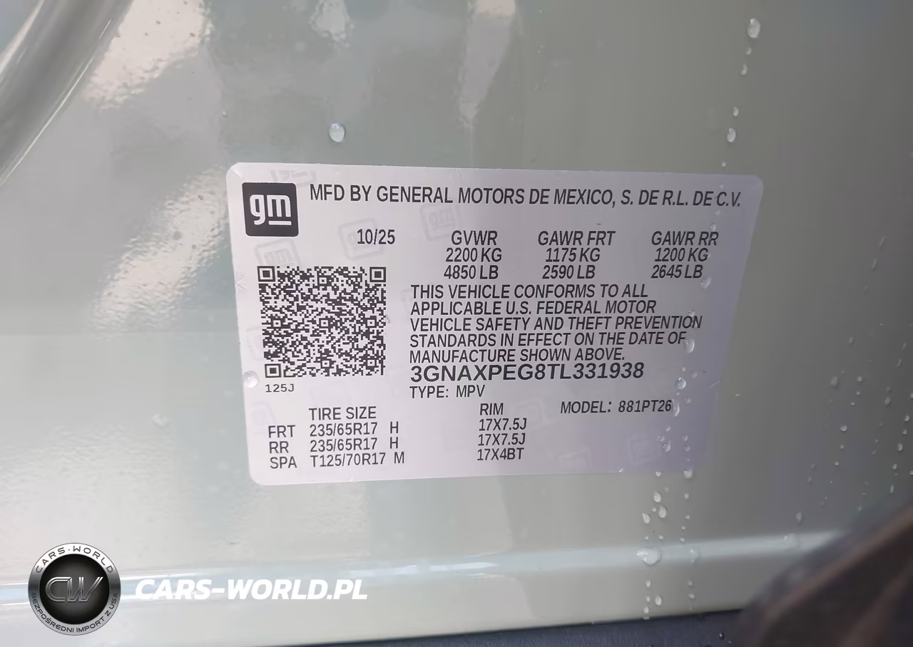 2026 Chevrolet Equinox Awd Lt VIN:3GNAXPEG8TL331938 - 9