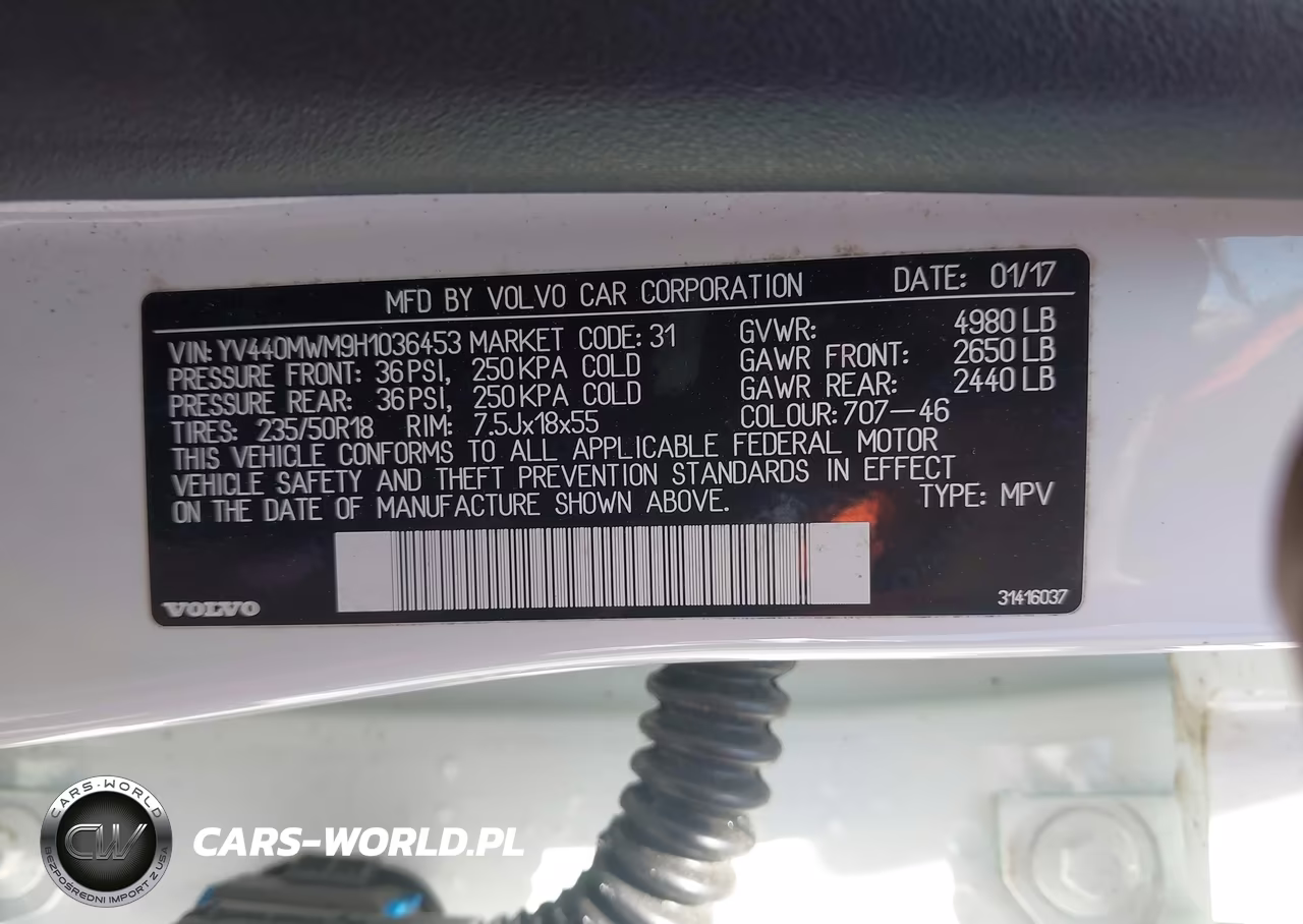 2017 Volvo V60 Cross Country T5 Platinum VIN:YV440MWM9H1036453 - 9