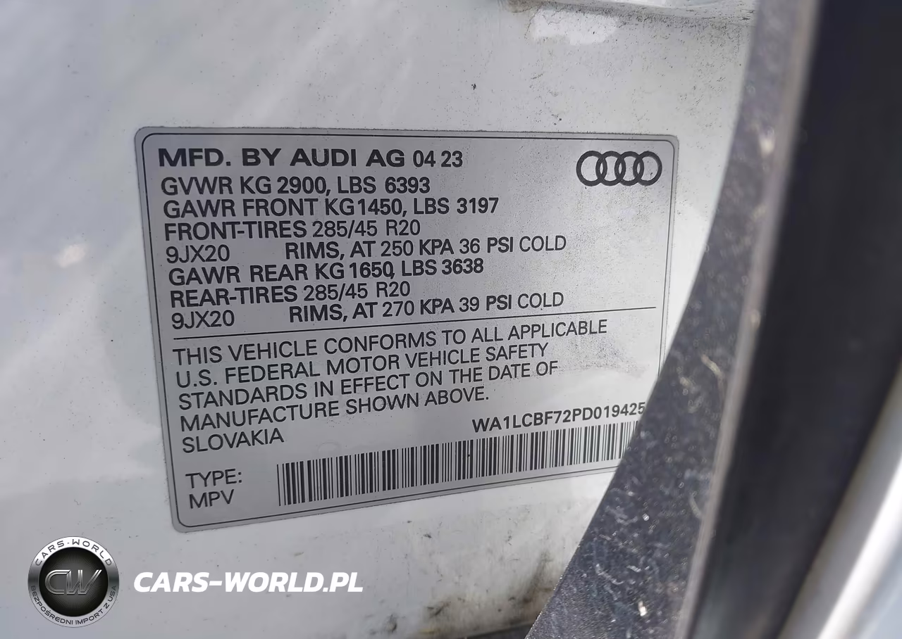 2023 Audi Q7 Premium Plus 45 Tfsi Quattro Tiptronic VIN:WA1LCBF72PD019425 - 9