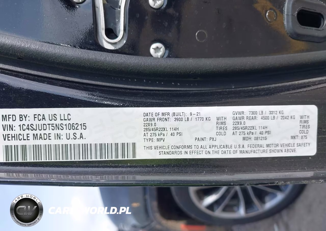 2022 Jeep Wagoneer Series Iii 4X2 VIN:1C4SJUDT5NS106215 - 9