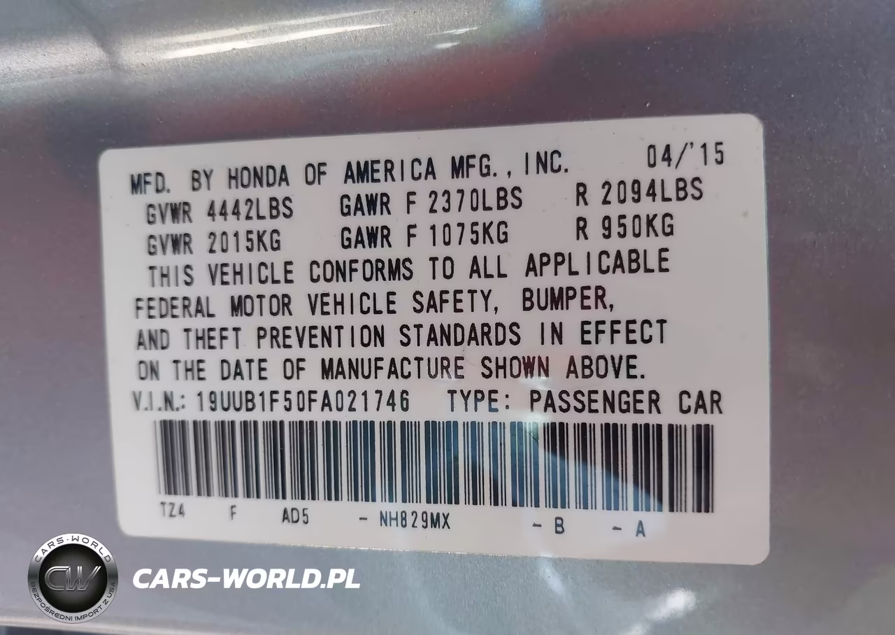 2015 Acura Tlx Tech VIN:19UUB1F50FA021746 - 9