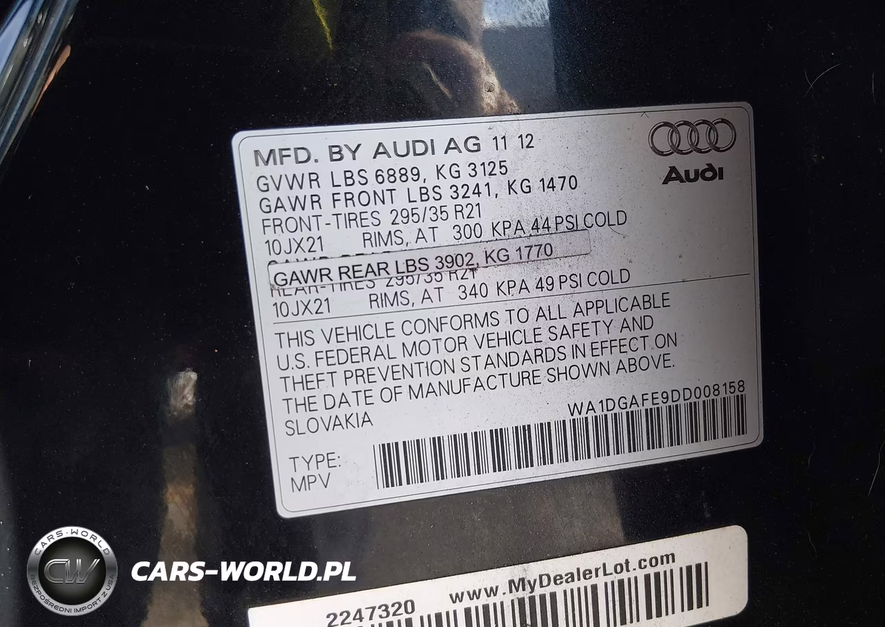 2013 Audi Q7 3.0T S Line Prestige VIN:WA1DGAFE9DD008158 - 9
