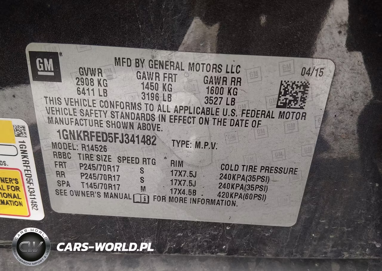 2015 Chevrolet Traverse Ls VIN:1GNKRFED5FJ341482 - 9