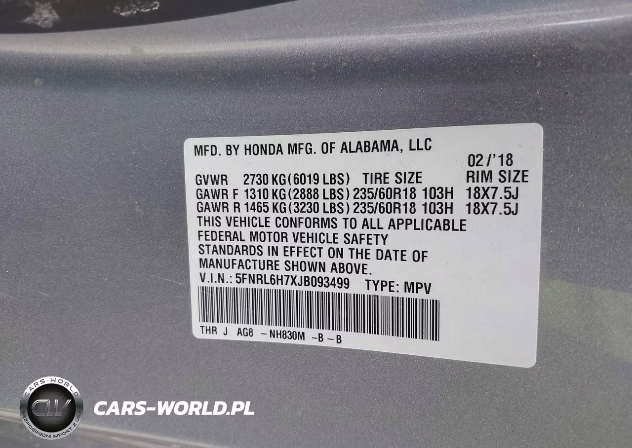 2018 Honda Odyssey Ex-L VIN:5FNRL6H7XJB093499 - 9