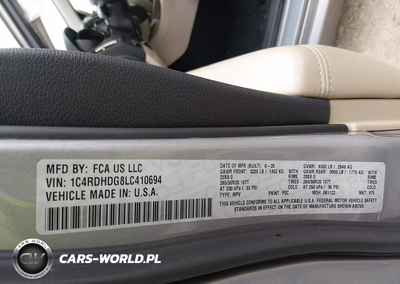 2020 Dodge Durango Gt Rwd VIN:1C4RDHDG8LC410694 - 9