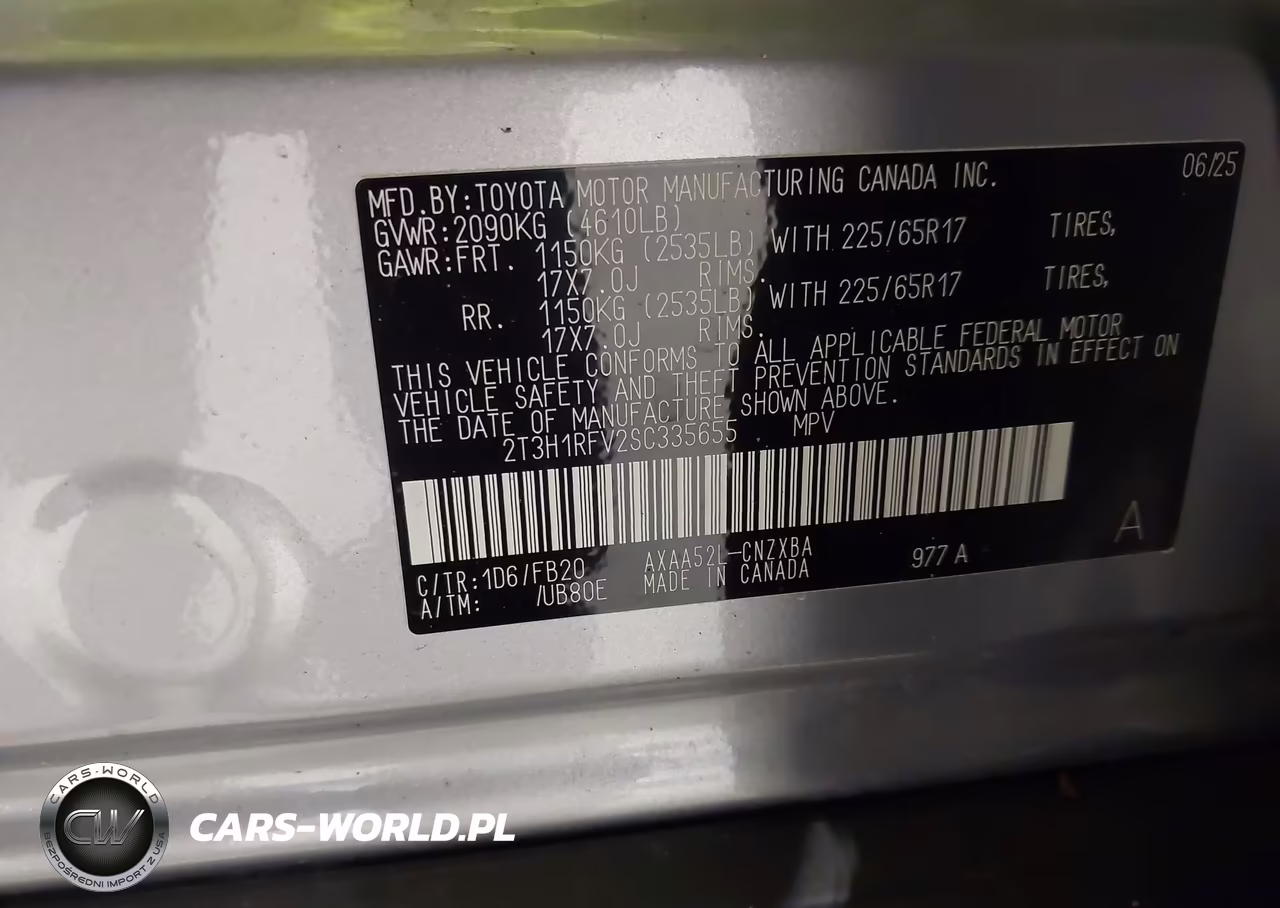 2025 Toyota Rav4 Le VIN:2T3H1RFV2SC335655 - 9