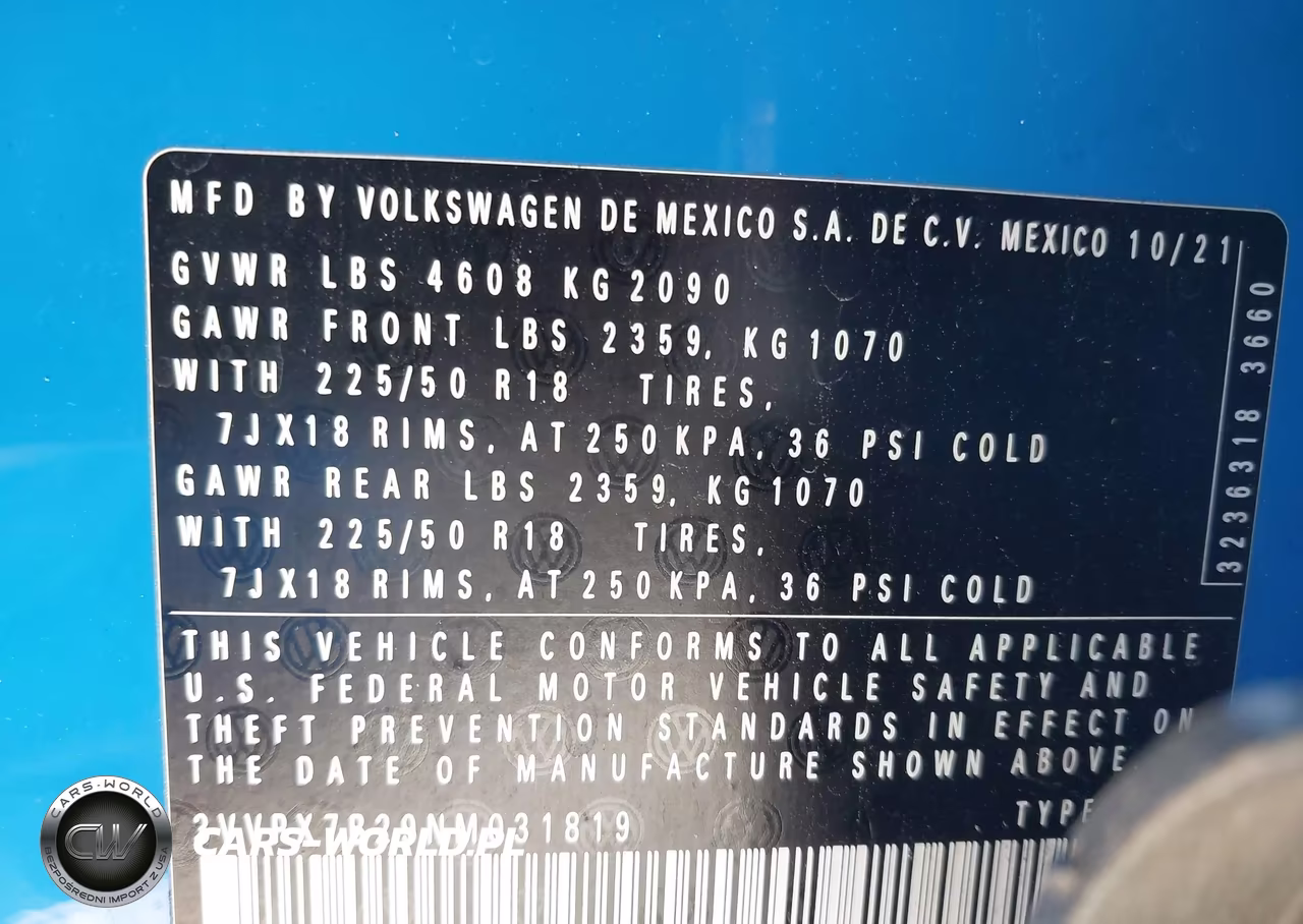 2022 Volkswagen Taos 1.5T Se VIN:3VVPX7B29NM031819 - 9