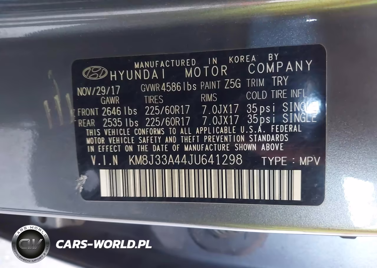 2018 Hyundai Tucson Sel Plus VIN:KM8J33A44JU641298 - 9