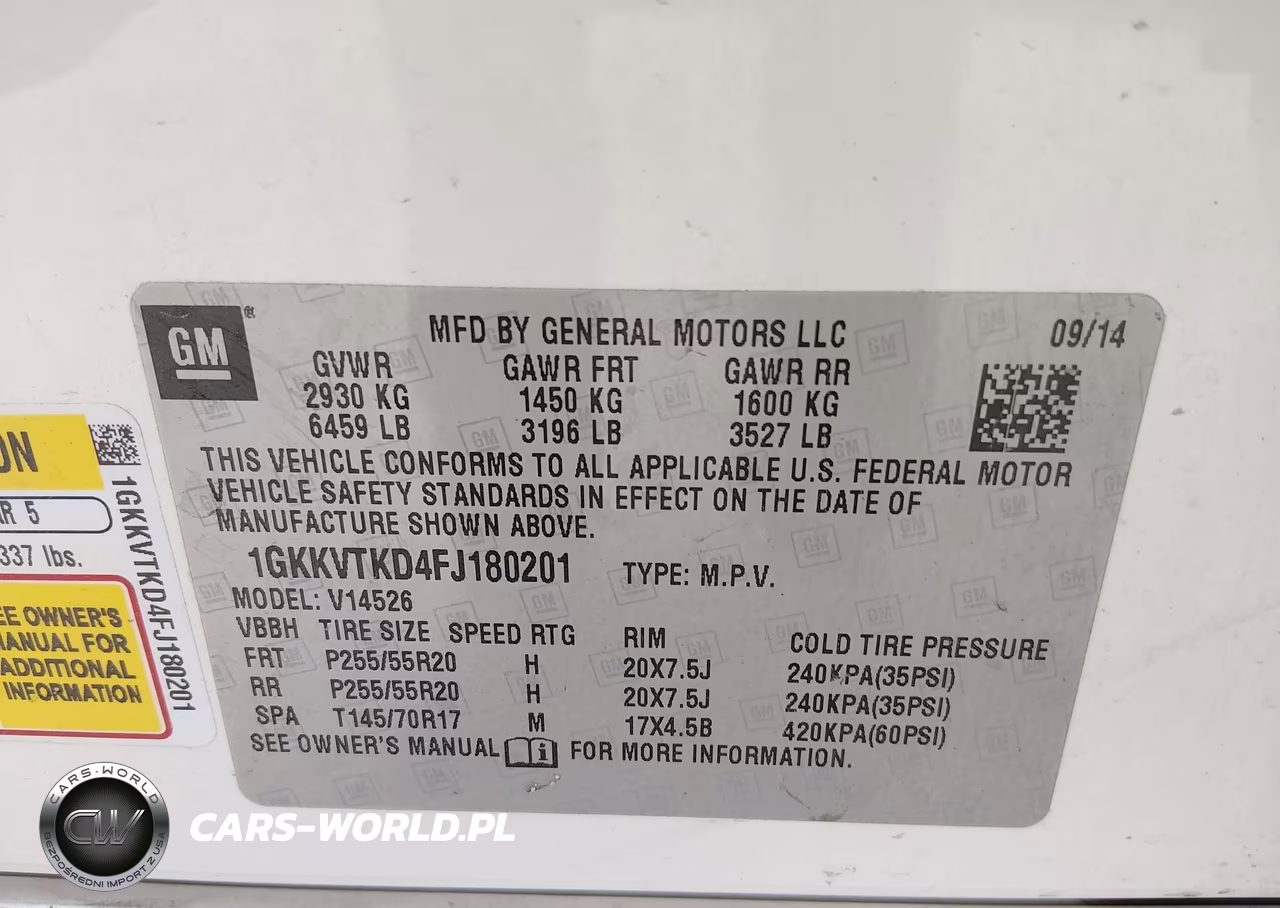 2015 GMC Acadia Denali VIN:1GKKVTKD4FJ180201 - 9