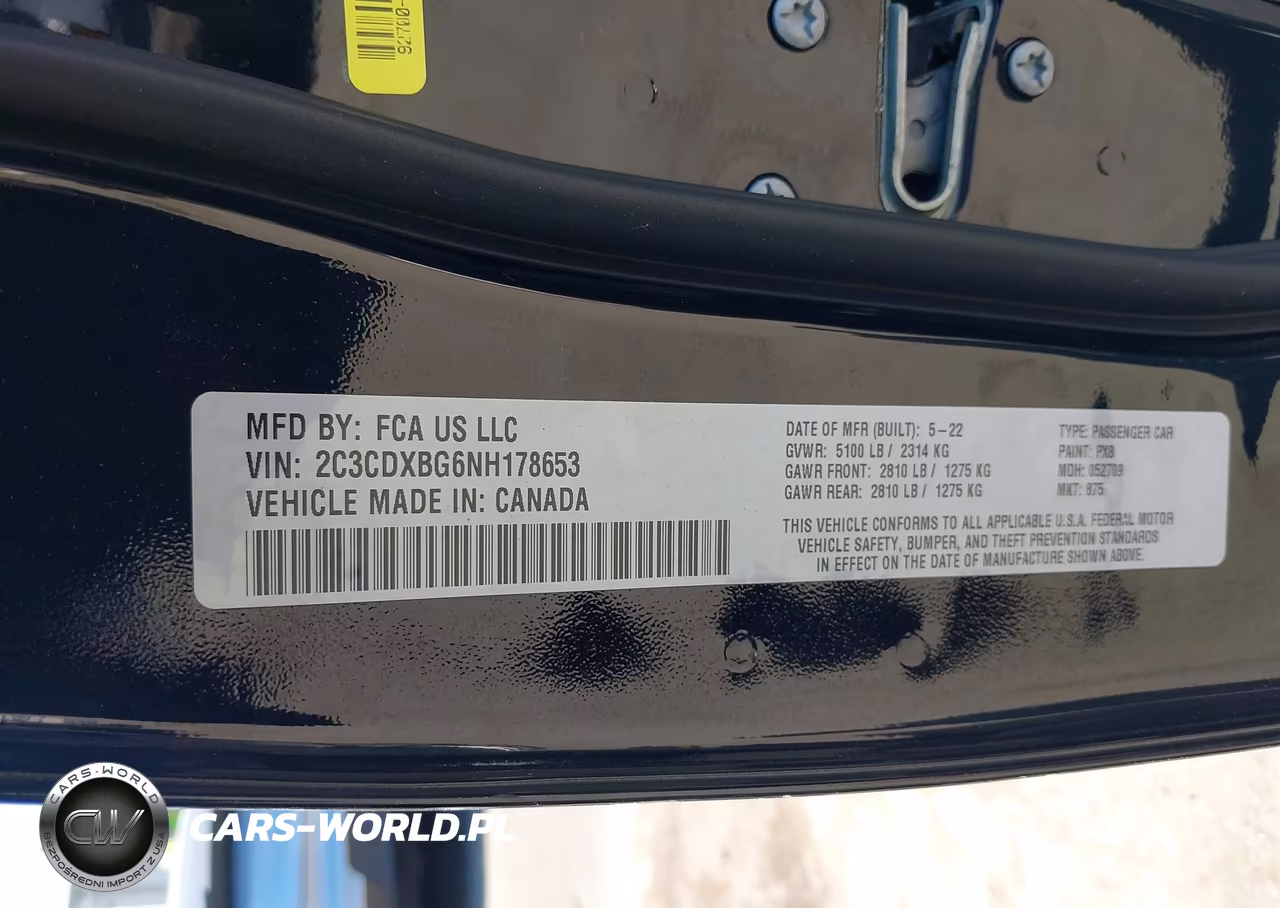 2022 Dodge Charger Sxt Rwd VIN:2C3CDXBG6NH178653 - 9