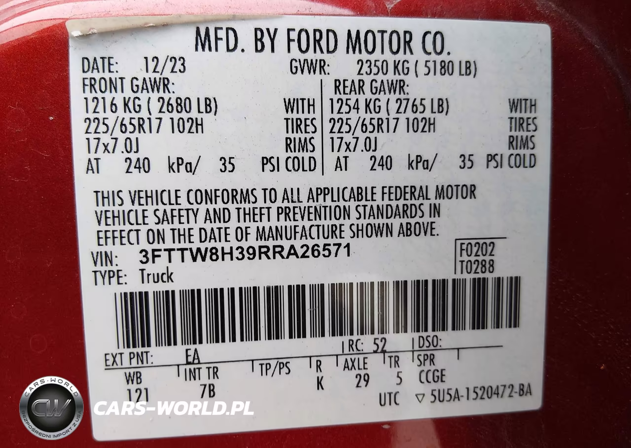 2024 Ford Maverick Xlt VIN:3FTTW8H39RRA26571 - 9
