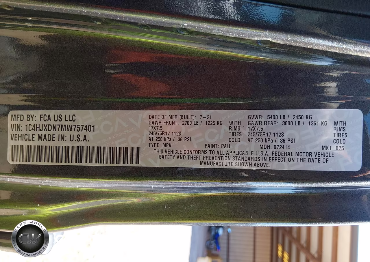 2021 Jeep Wrangler Unlimited Islander 4X4 VIN:1C4HJXDN7MW757401 - 9