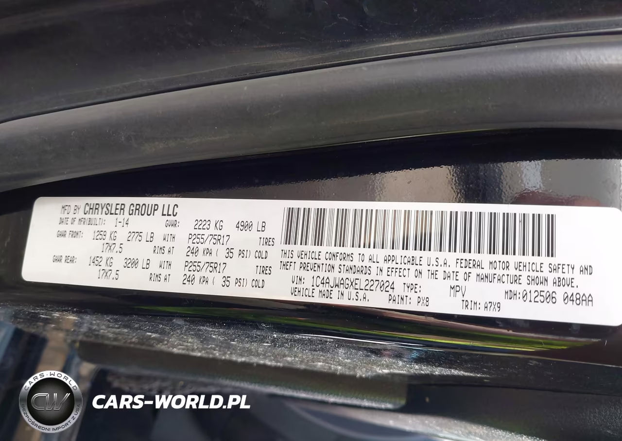 2014 Jeep Wrangler Sport VIN:1C4AJWAGXEL227024 - 9