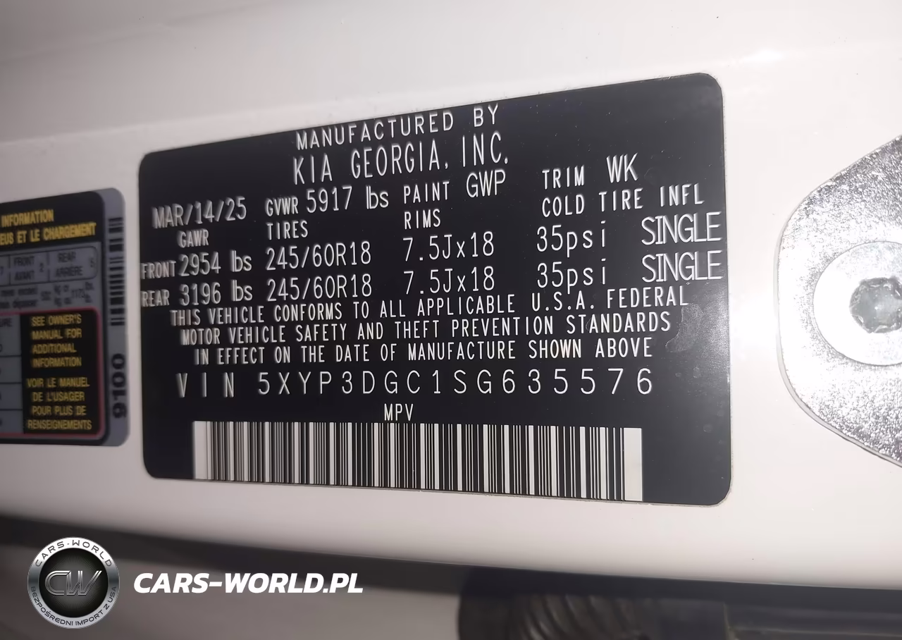2025 Kia Telluride Ex X-Pro VIN:5XYP3DGC1SG635576 - 9