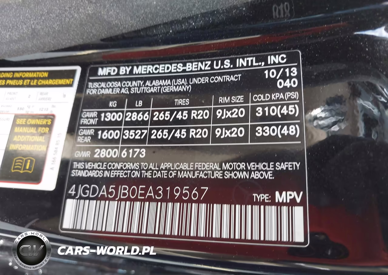 2014 Mercedes-Benz Ml 350 VIN:4JGDA5JB0EA319567 - 9