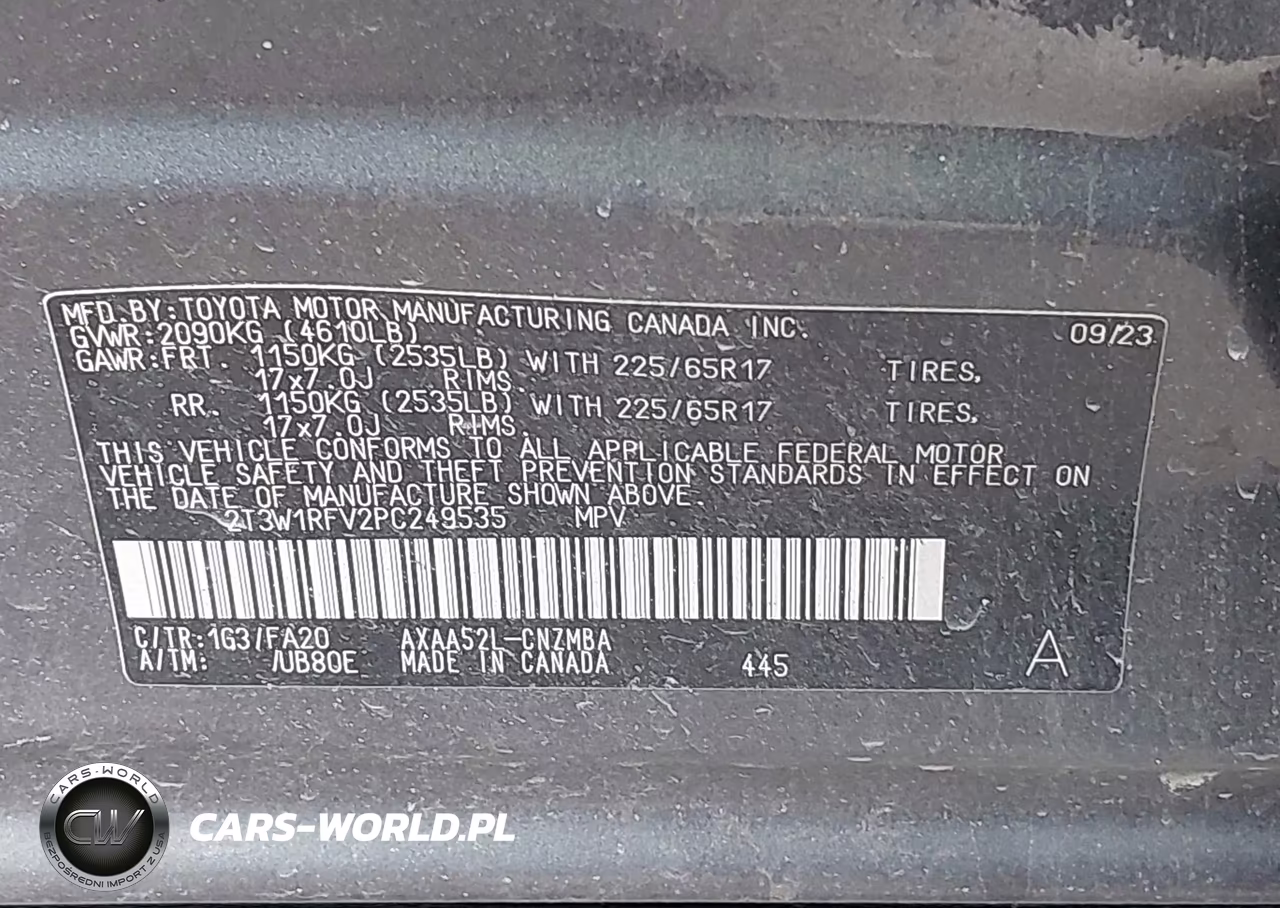 2023 Toyota Rav4 Xle VIN:2T3W1RFV2PC249535 - 9