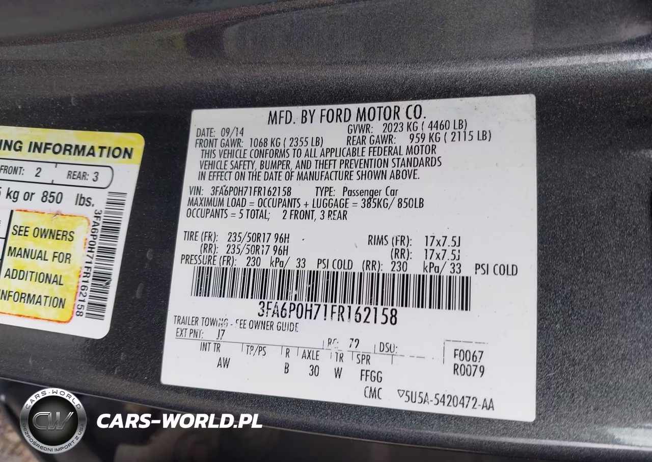 2015 Ford Fusion Se VIN:3FA6P0H71FR162158 - 9