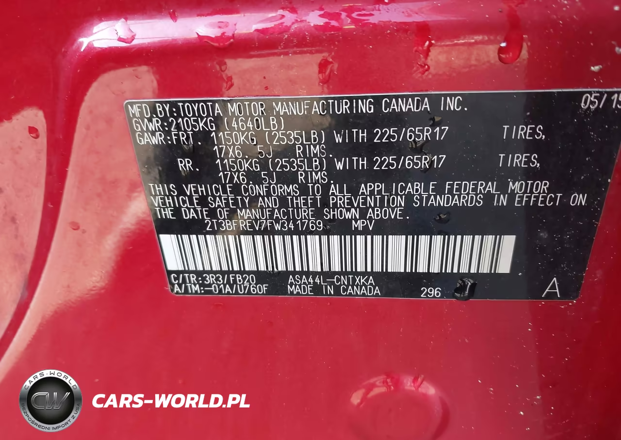 2015 Toyota Rav4 Le VIN:2T3BFREV7FW341769 - 9