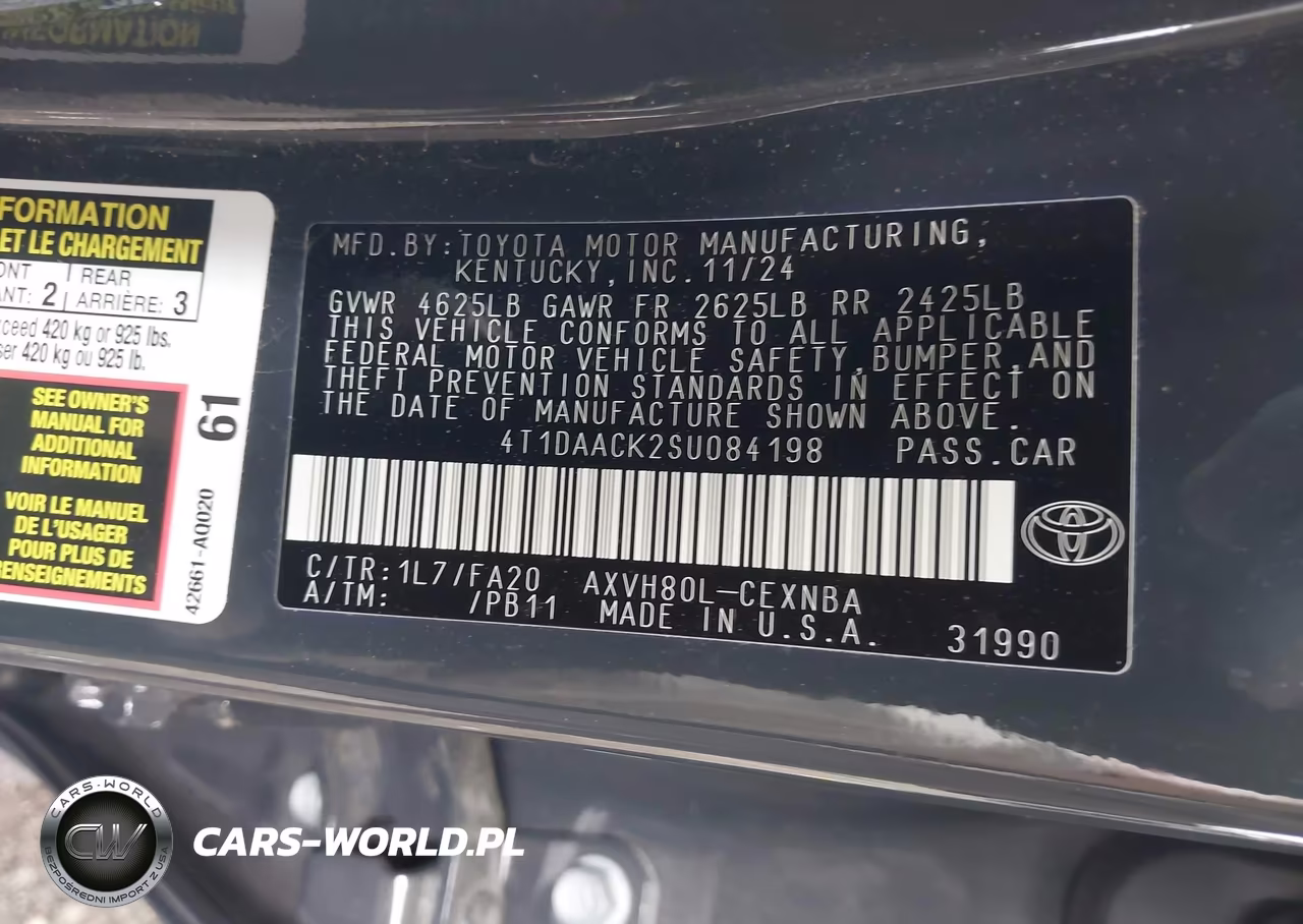 2025 Toyota Camry Le VIN:4T1DAACK2SU084198 - 9