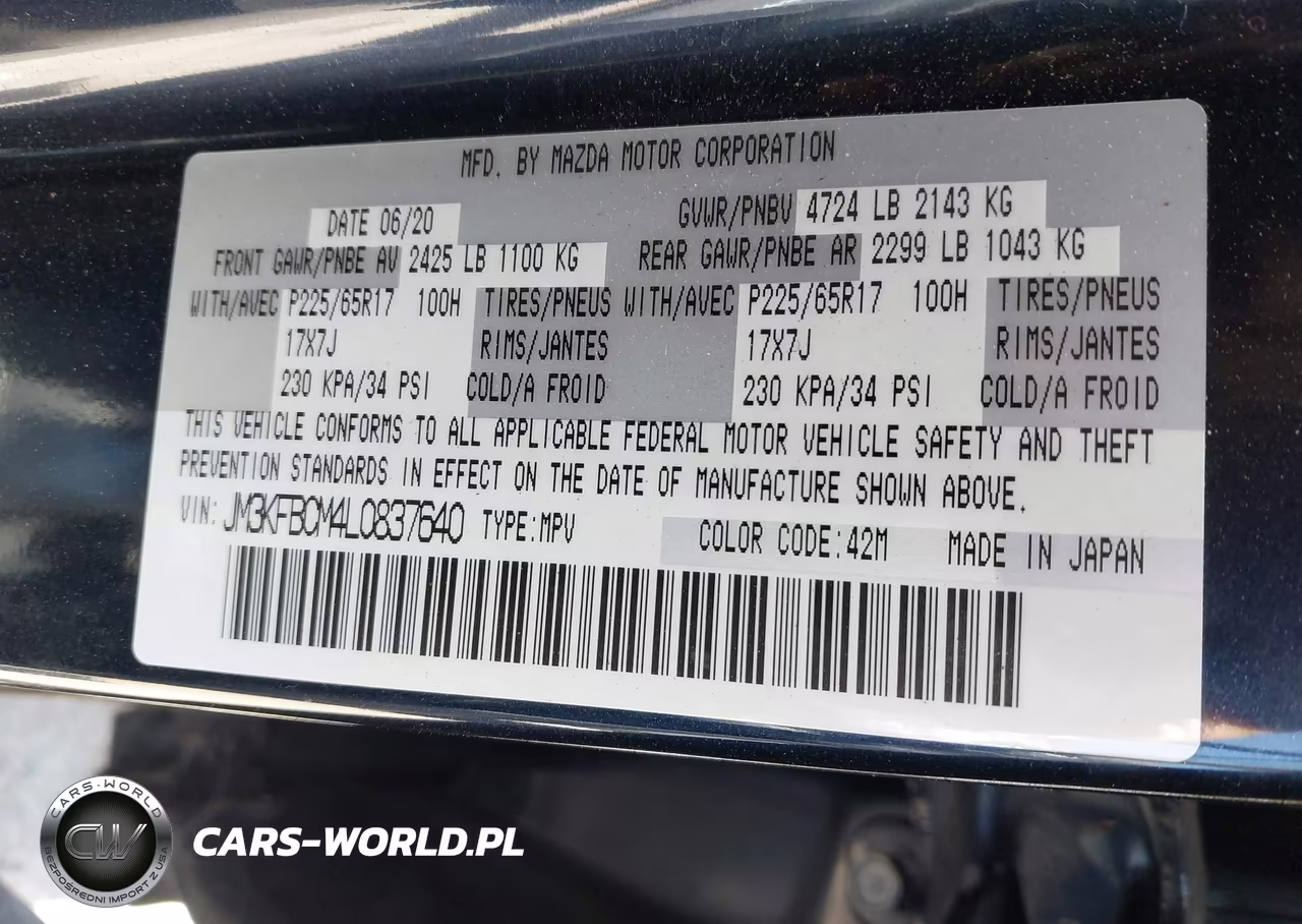 2020 Mazda Cx-5 Touring VIN:JM3KFBCM4L0837640 - 9