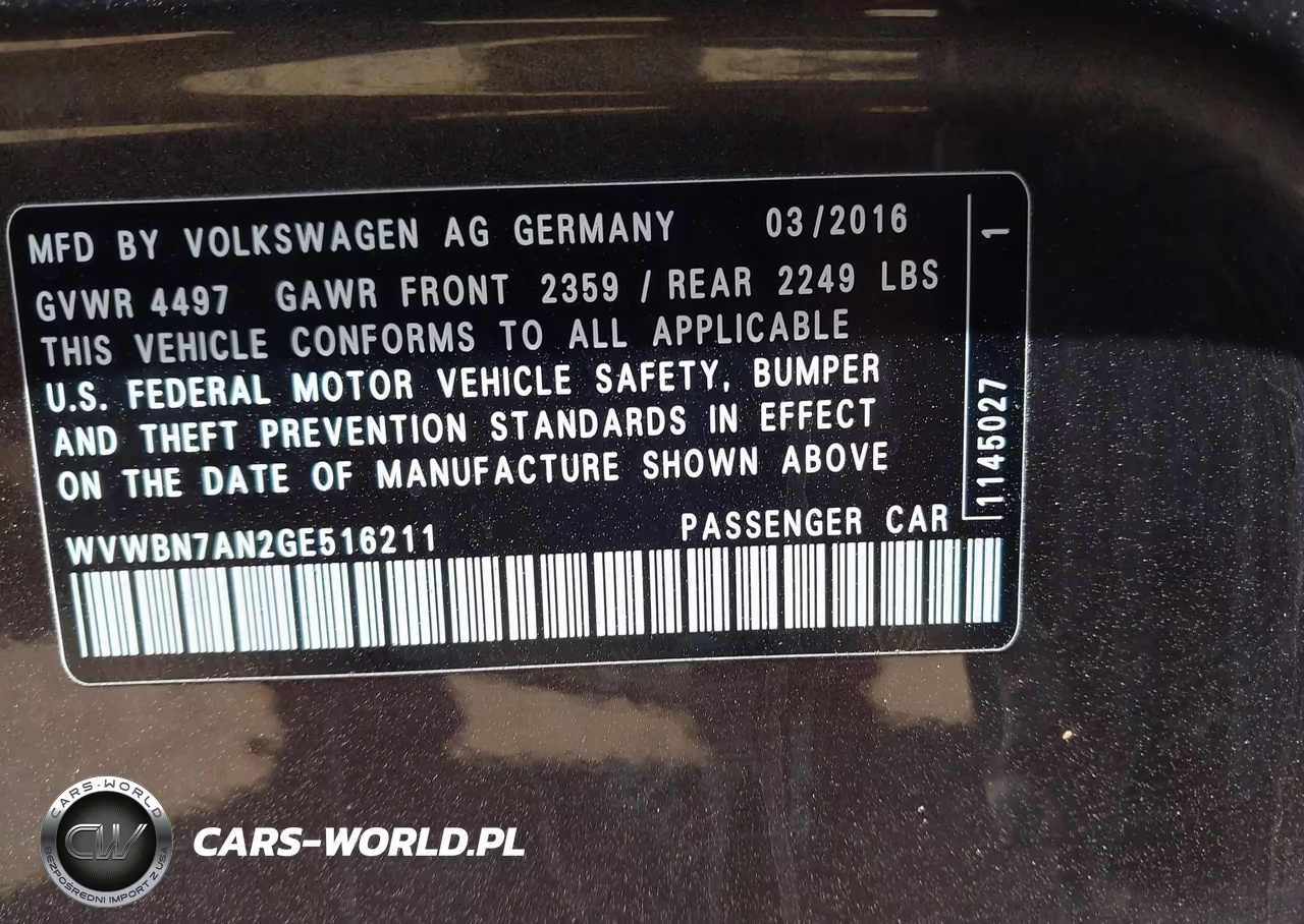 2016 Volkswagen Cc 2.0T R-Line VIN:WVWBN7AN2GE516211 - 9
