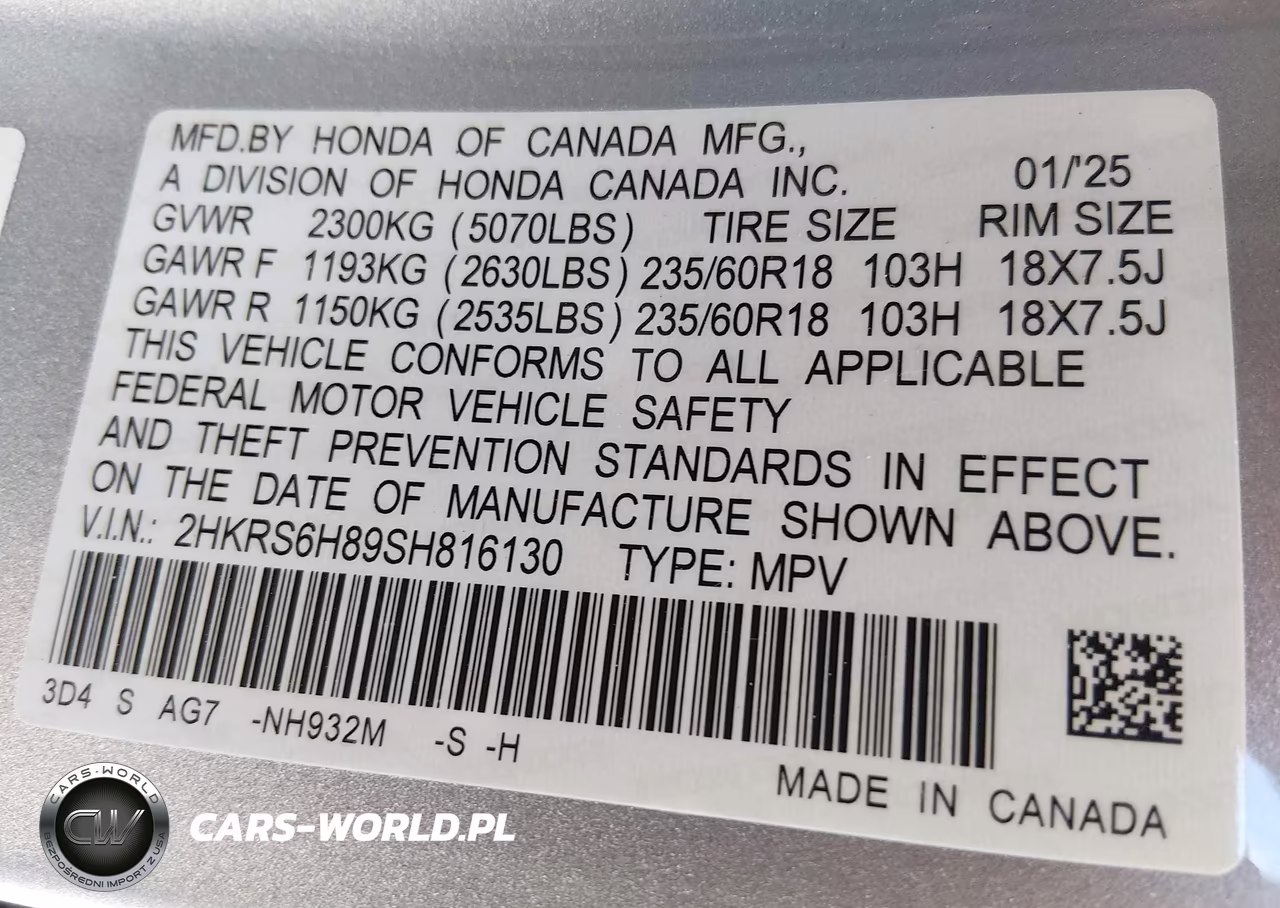 2025 Honda Cr-V Hybrid Sport-L VIN:2HKRS6H89SH816130 - 9