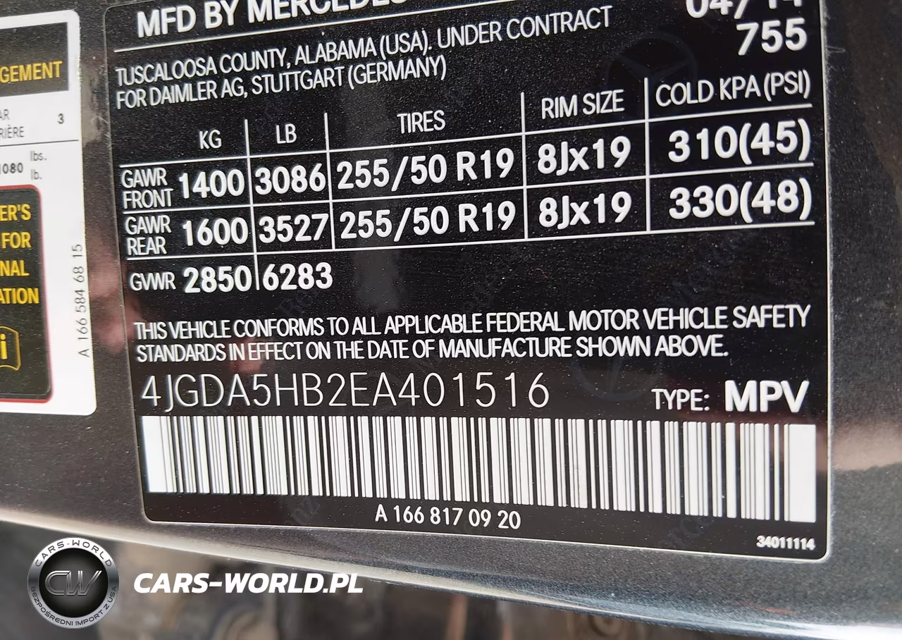 2014 Mercedes-Benz Ml 350 4Matic VIN:4JGDA5HB2EA401516 - 9