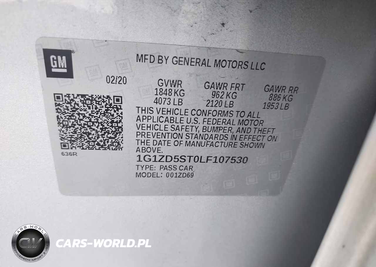 2020 Chevrolet Malibu Fwd Lt VIN:1G1ZD5ST0LF107530 - 9