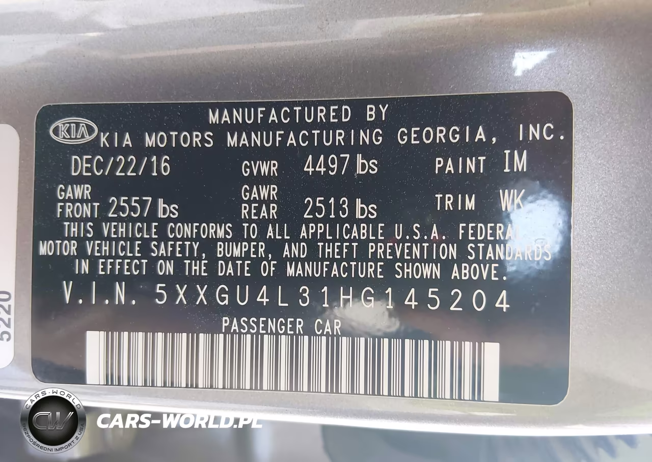 2017 Kia Optima Ex VIN:5XXGU4L31HG145204 - 9