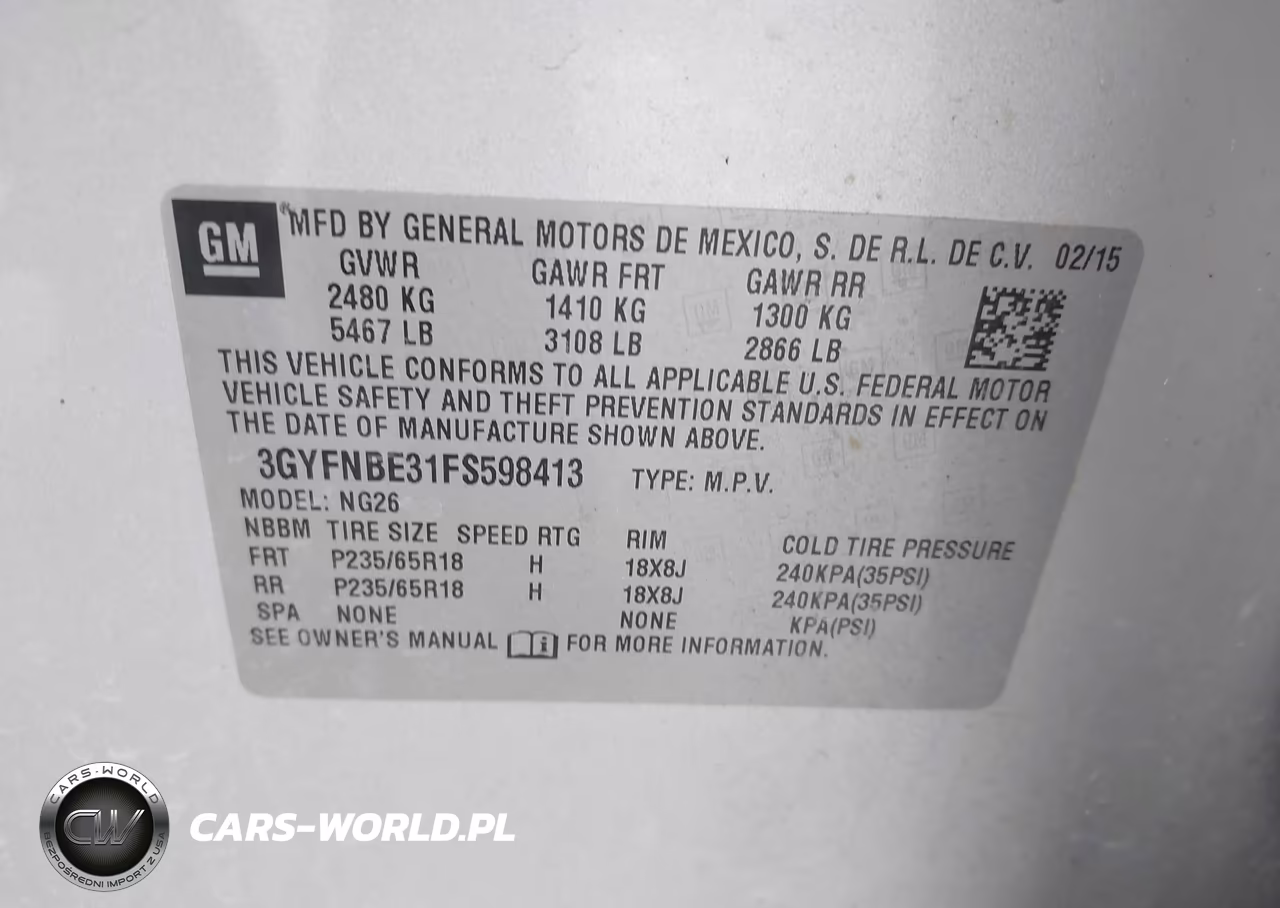 2015 Cadillac Srx Luxury Collection VIN:3GYFNBE31FS598413 - 9