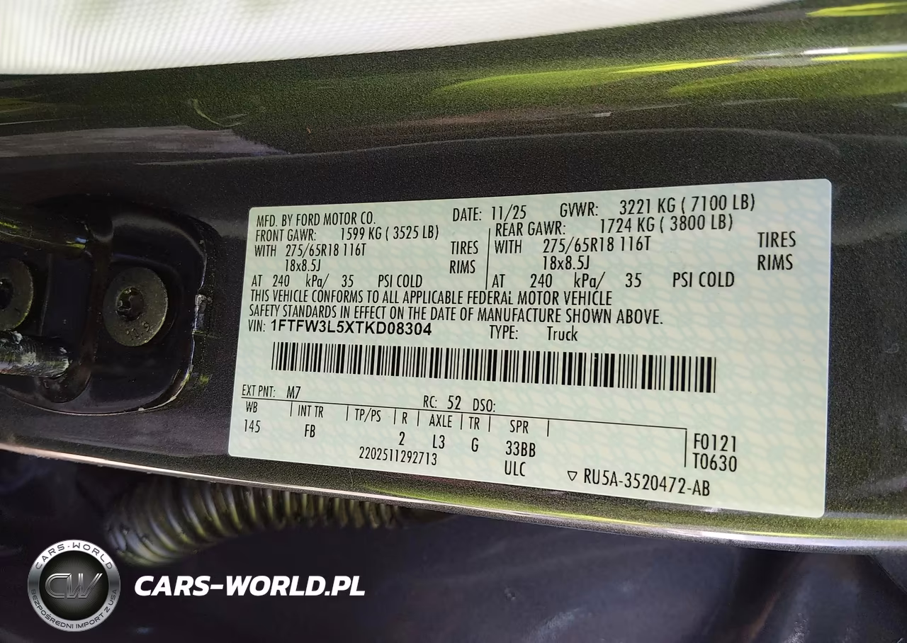 2026 Ford F-150 Xlt VIN:1FTFW3L5XTKD08304 - 9