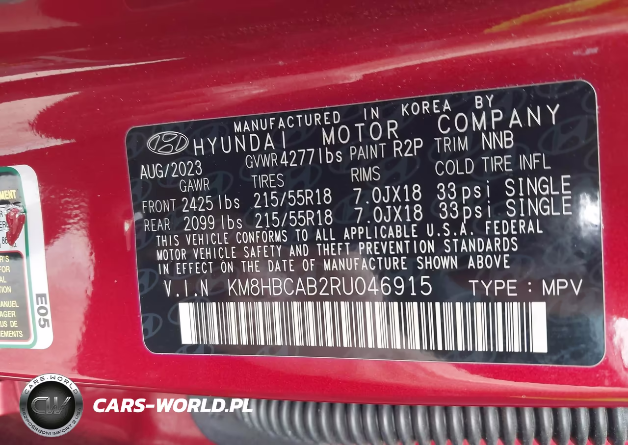 2024 Hyundai Kona Sel VIN:KM8HBCAB2RU046915 - 9