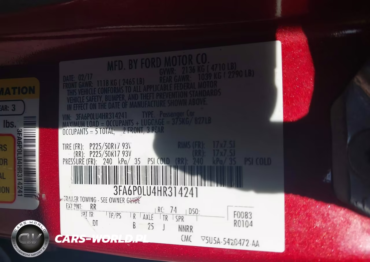 2017 Ford Fusion Hybrid Se VIN:3FA6P0LU4HR314241 - 9