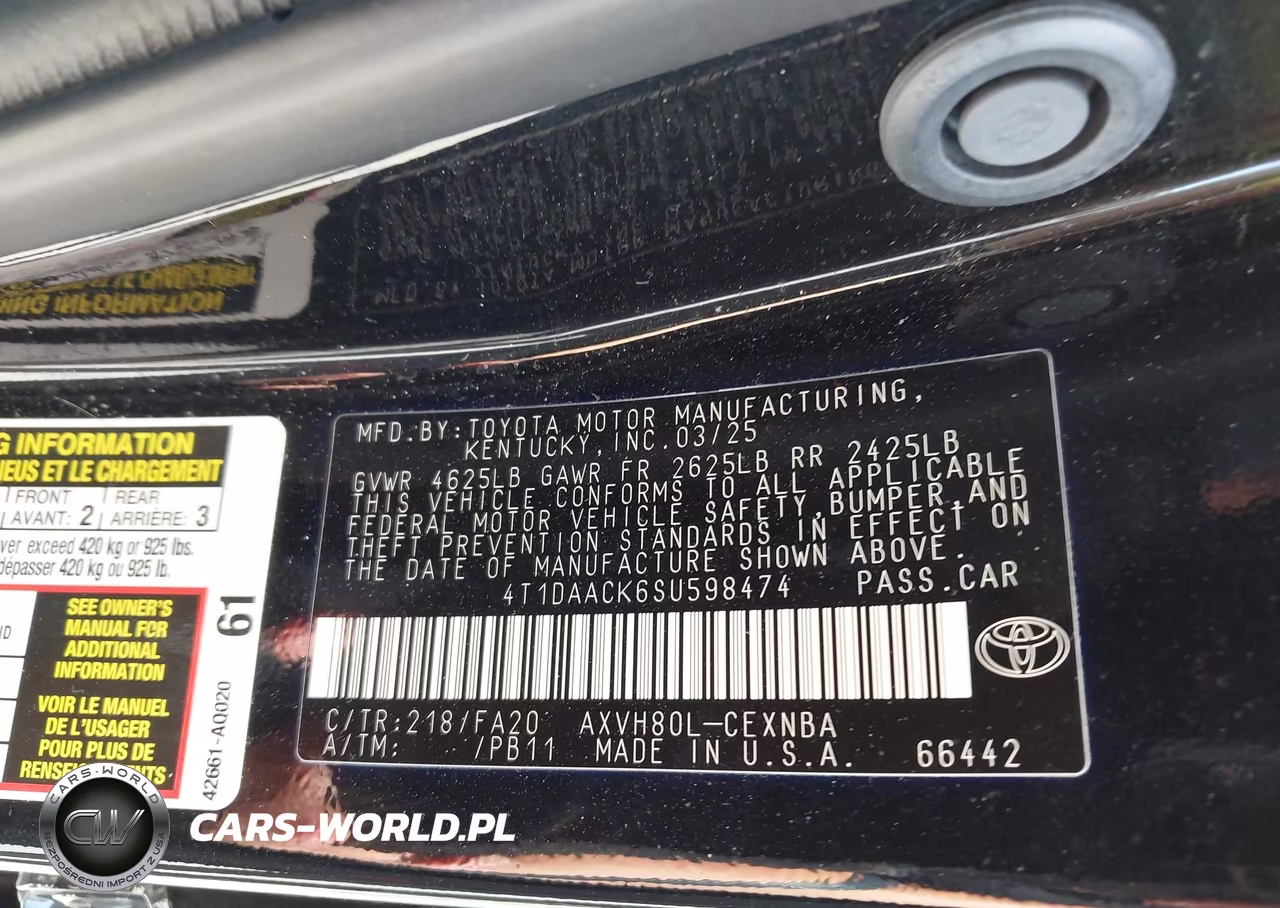 2025 Toyota Camry Le VIN:4T1DAACK6SU598474 - 9