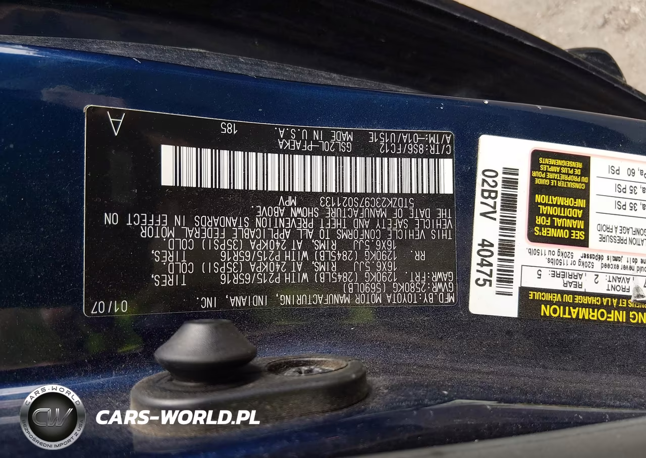 2007 Toyota Sienna Le VIN:5TDZK23C97S021133 - 9