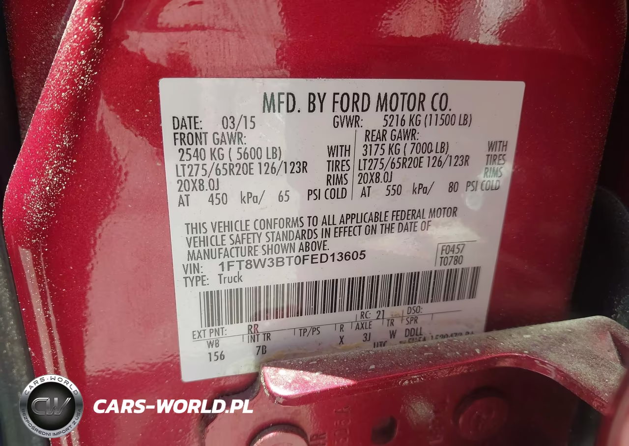2015 Ford F-350 VIN:1FT8W3BT0FED13605 - 9