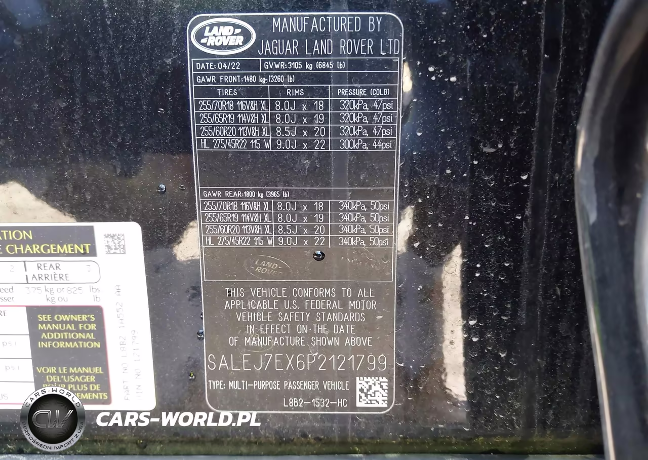 2023 Land Rover Defender 110 S VIN:SALEJ7EX6P2121799 - 9