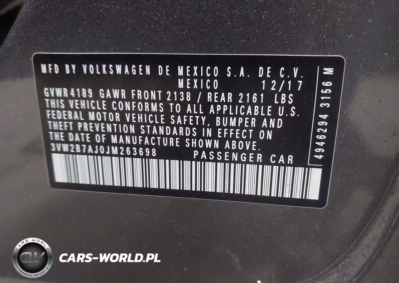2018 Volkswagen Jetta 1.4T S VIN:3VW2B7AJ0JM263698 - 9