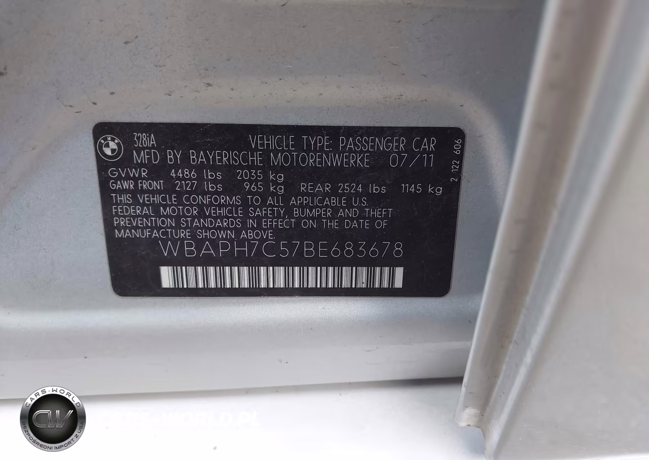 2011 BMW 328I VIN:WBAPH7C57BE683678 - 9