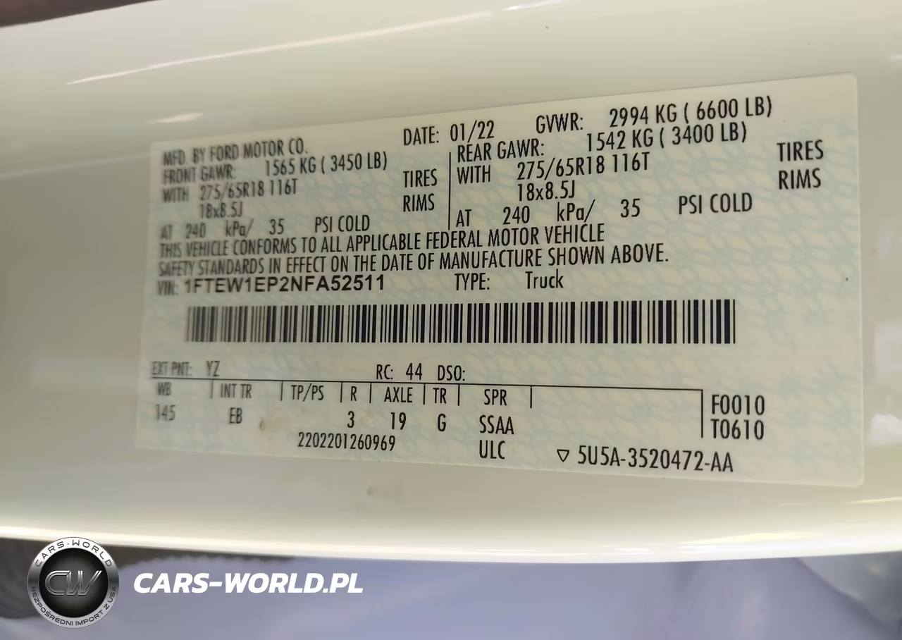 2022 Ford F-150 Lariat VIN:1FTEW1EP2NFA52511 - 9