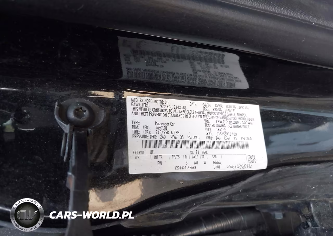 2014 Ford Focus Se VIN:1FADP3K28EL307487 - 9